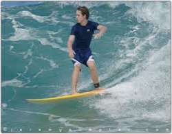 He loves surfing, swimming, golf, and basketball. Other sports he likes to play are tennis, soccer, hiking, baseball, snowboarding, and football.